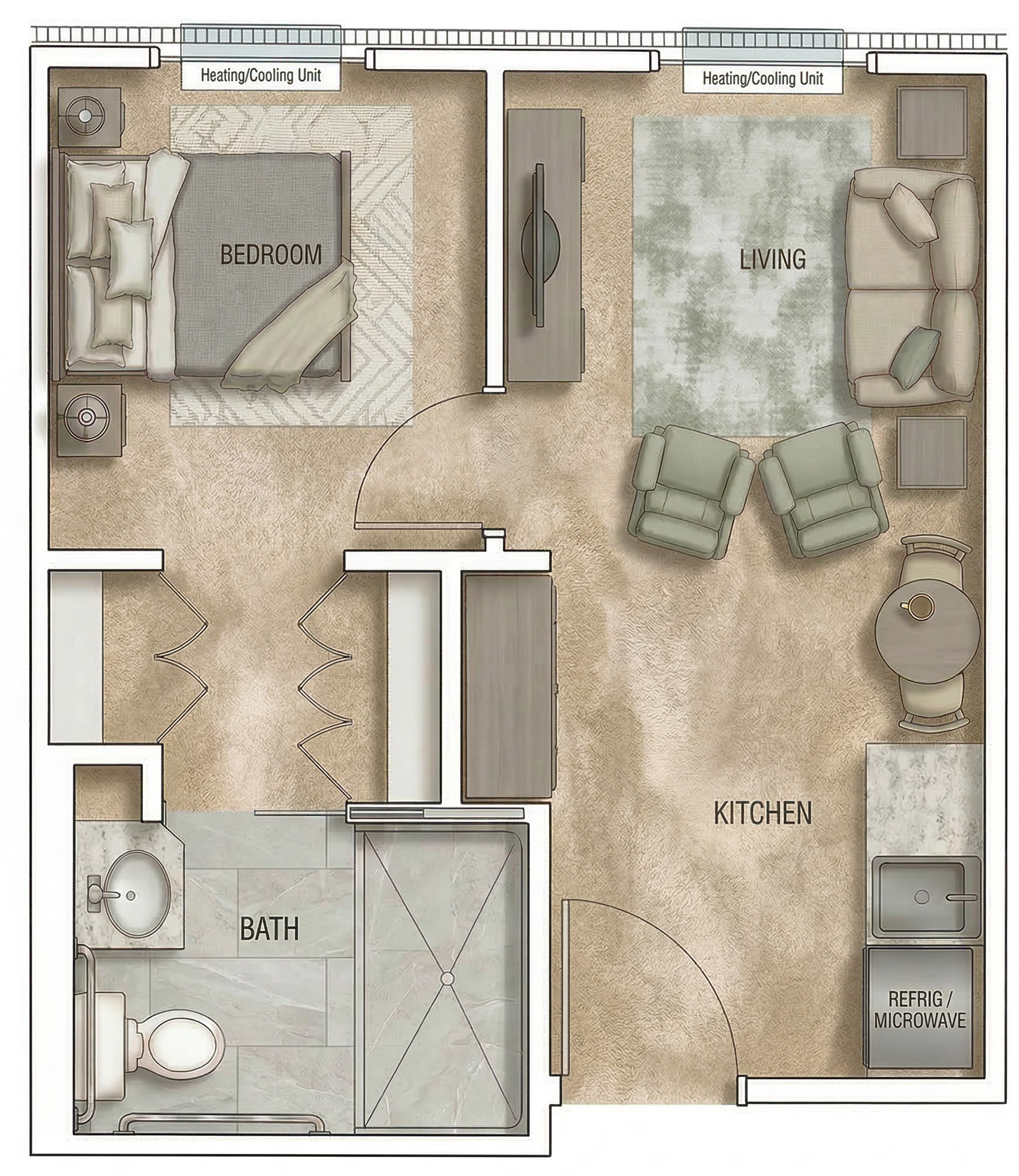 One Bedroom floor plan